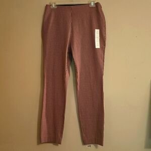 New with tags A New Day Women's Size 6 Brown Rust Check Side zip Crop Ankle Pant